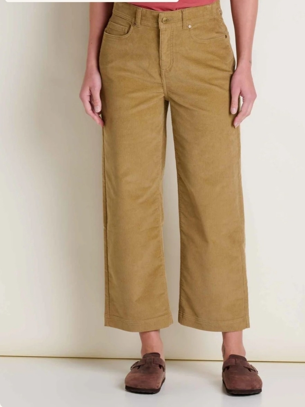 Toad&Co Wide Leg Brown Corduroy High-Rise Pants - Picture 4 of 4
